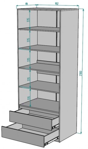 Шкаф Мальта H187 в Качканаре - kachkanar.mebel24.online | фото 2