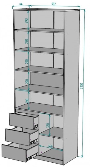 Шкаф Мальта H191 в Качканаре - kachkanar.mebel24.online | фото 2