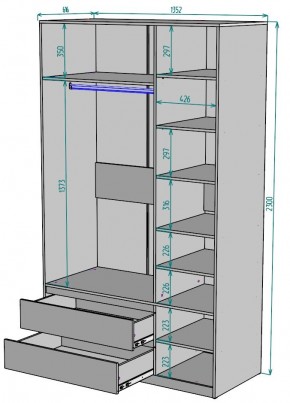 Шкаф Мальта H217 в Качканаре - kachkanar.mebel24.online | фото 2