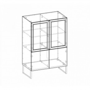 Шкаф низкий (2 стеклодвери) Марсель в Качканаре - kachkanar.mebel24.online | фото 8