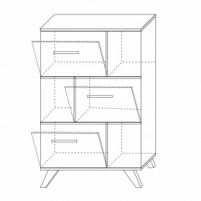 Шкаф низкий с нишами Вега Скандинавия в Качканаре - kachkanar.mebel24.online | фото 8