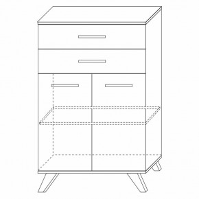 Шкаф низкий Вега Скандинавия в Качканаре - kachkanar.mebel24.online | фото 7