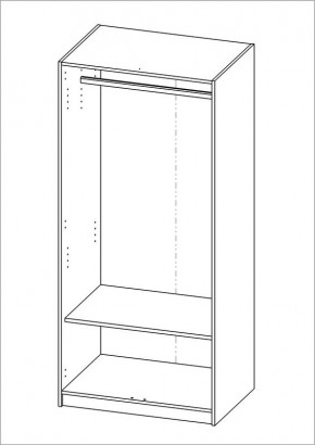 Шкаф ОРИОН двухдверный, цвет белый в Качканаре - kachkanar.mebel24.online | фото 2