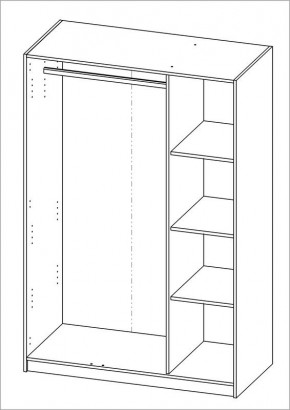 Шкаф ОРИОН трехдверный, цвет Дуб Венге в Качканаре - kachkanar.mebel24.online | фото 3