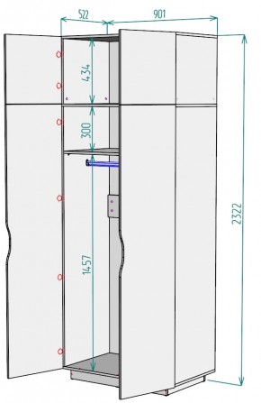 Шкаф "Аврора (H36)" в Качканаре - kachkanar.mebel24.online | фото 2