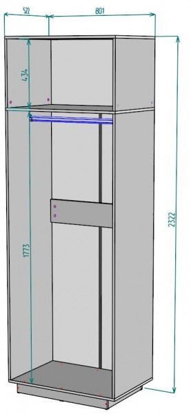 Шкаф "Аврора (H37)" в Качканаре - kachkanar.mebel24.online | фото 2