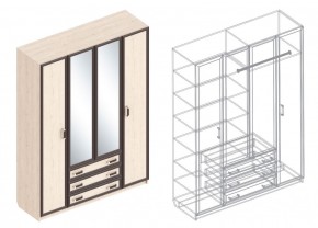 НАОМИ Шкаф 4-х створчатый в Качканаре - kachkanar.mebel24.online | фото 3