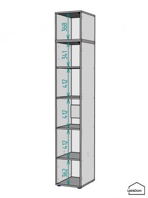 Шкаф с антресолью Linnea MHR-1A-2 2450х400х510 (ДВ-М 11.1.25) в Качканаре - kachkanar.mebel24.online | фото 3