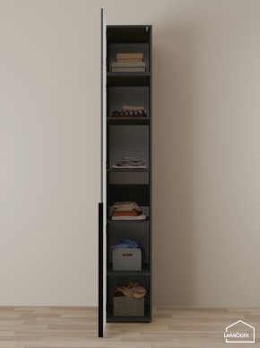 Шкаф с антресолью Linnea MHR-1A-2 2450х400х510 (Графит-М 11.1.25) в Качканаре - kachkanar.mebel24.online | фото 4