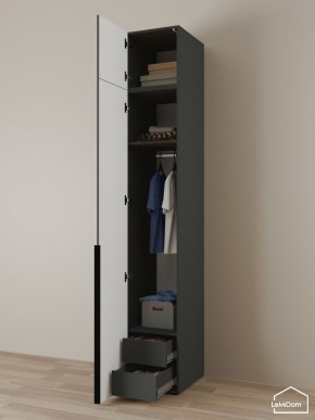 Шкаф с антресолью Linnea MHR-1A-3 2450х400х510 (Графит-М 11.1.25) в Качканаре - kachkanar.mebel24.online | фото 5