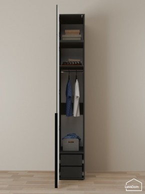Шкаф с антресолью Linnea MHR-1A-3 2450х400х510 (Графит-М 11.1.25) в Качканаре - kachkanar.mebel24.online | фото 6
