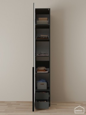 Шкаф с антресолью Linnea MHR-1A-4 2450х400х510 (Графит-М 11.1.25) в Качканаре - kachkanar.mebel24.online | фото 4