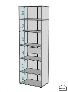 Шкаф с антресолью Linnea MHR-2A-2 2450х800х510 (ДВ-М 11.1.25) в Качканаре - kachkanar.mebel24.online | фото 3