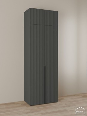 Шкаф с антресолью Linnea MHR-2A-3 2450х800х510 (Графит-М 11.1.25) в Качканаре - kachkanar.mebel24.online | фото