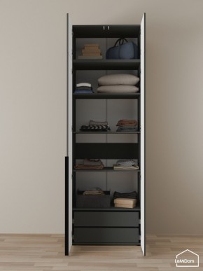 Шкаф с антресолью Linnea MHR-2A-3 2450х800х510 (Графит-М 11.1.25) в Качканаре - kachkanar.mebel24.online | фото 5