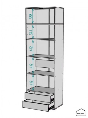Шкаф с антресолью Linnea MHR-2A-4 2450х800х510 (ДВ-М 11.1.25) в Качканаре - kachkanar.mebel24.online | фото 3