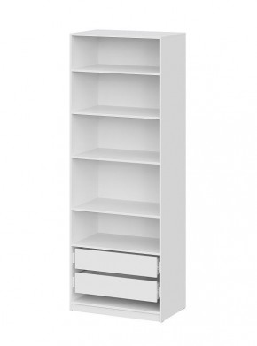 Шкаф ШК-5 + 4 полки + ящики (800) Белый текстурный в Качканаре - kachkanar.mebel24.online | фото