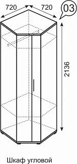 Шкаф угловой Ното в Качканаре - kachkanar.mebel24.online | фото 3