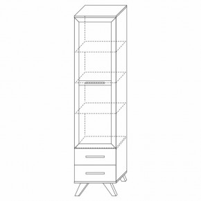 Шкаф-витрина 450 Вега Скандинавия в Качканаре - kachkanar.mebel24.online | фото 3