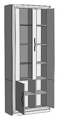 Шкаф-витрина Нобиле ШВтВ-ФСД-ФГК в Качканаре - kachkanar.mebel24.online | фото 2