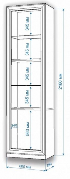 Шкаф-витрина Нобиле ВтВ-ФСД-ФГК в Качканаре - kachkanar.mebel24.online | фото 2