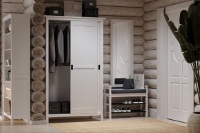 Скамья 85 Кантри для обуви, массив сосны, цвет белый в Качканаре - kachkanar.mebel24.online | фото 4