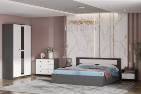 Спальный гарнитур Дольче (графит/белый) в Качканаре - kachkanar.mebel24.online | фото
