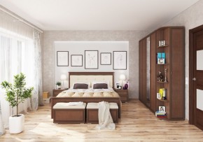 Спальный гарнитур Ливорно орех в Качканаре - kachkanar.mebel24.online | фото