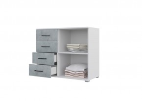 Спальный гарнитур NOVA (модульный) белый/бетон в Качканаре - kachkanar.mebel24.online | фото 8