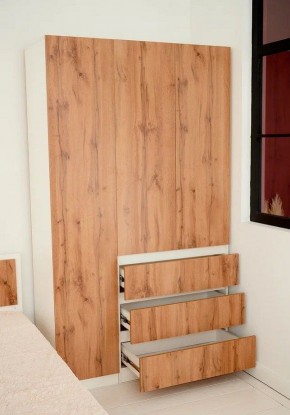 Спальный гарнитур Парус (Белый/Вотан) 1400 (Вариант-2) в Качканаре - kachkanar.mebel24.online | фото 13