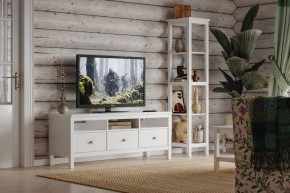 Стеллаж 420 Кантри, массив сосны, цвет белый в Качканаре - kachkanar.mebel24.online | фото 4