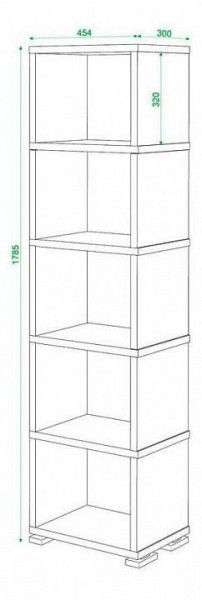 Стеллаж Домино СБ-15/5 в Качканаре - kachkanar.mebel24.online | фото 2