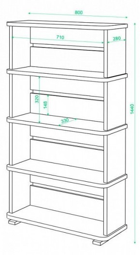 Стеллаж Домино СБ-25/4 в Качканаре - kachkanar.mebel24.online | фото 3