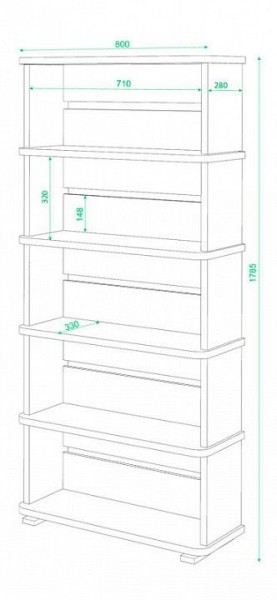 Стеллаж Домино СБ-25/5 в Качканаре - kachkanar.mebel24.online | фото 2