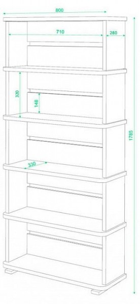 Стеллаж Домино СБ-25/5 в Качканаре - kachkanar.mebel24.online | фото 2