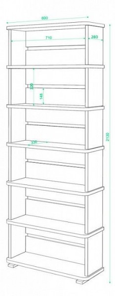 Стеллаж Домино СБ-25/6 в Качканаре - kachkanar.mebel24.online | фото 2