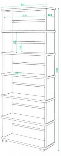 Стеллаж Домино СБ-25/6 в Качканаре - kachkanar.mebel24.online | фото 2