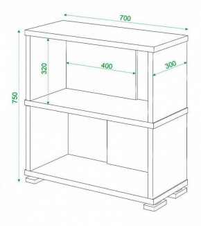 Стеллаж книжный Домино СБ-10_2 в Качканаре - kachkanar.mebel24.online | фото 3