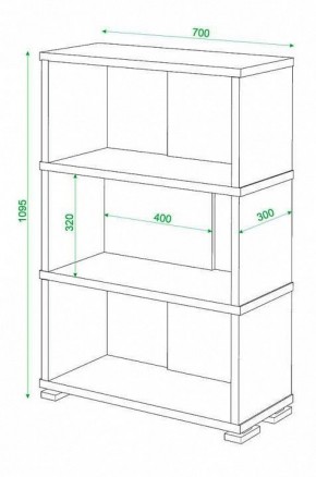 Стеллаж книжный Домино СБ-10_3 в Качканаре - kachkanar.mebel24.online | фото 3