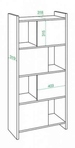 Стеллаж комбинированный Домино Лайт СТЛ-3В в Качканаре - kachkanar.mebel24.online | фото 2