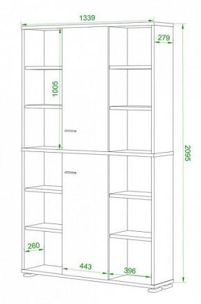 Стеллаж комбинированный Домино ПУ-40-2 в Качканаре - kachkanar.mebel24.online | фото 2