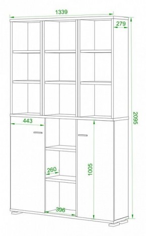 Стеллаж комбинированный Домино ПУ-40-6 в Качканаре - kachkanar.mebel24.online | фото 2