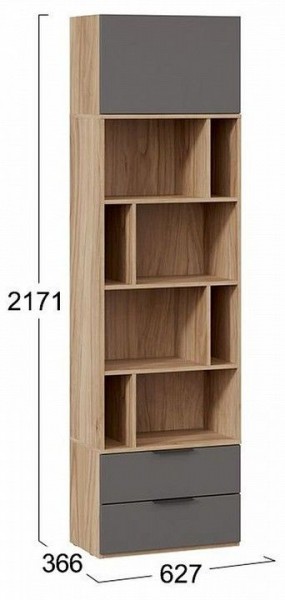 Стеллаж комбинированный Порто Исп. 2 ТД-393.07.20 в Качканаре - kachkanar.mebel24.online | фото 5