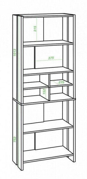 Стеллаж Нельсон Lite СТЛ-ОВХ НБЕ в Качканаре - kachkanar.mebel24.online | фото 2