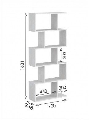 Стеллаж открытый мини 2 Вена в Качканаре - kachkanar.mebel24.online | фото 3