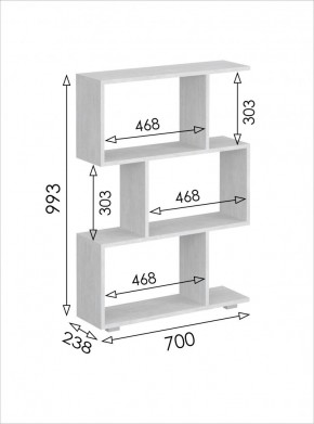 Стеллаж открытый мини Вена в Качканаре - kachkanar.mebel24.online | фото 3