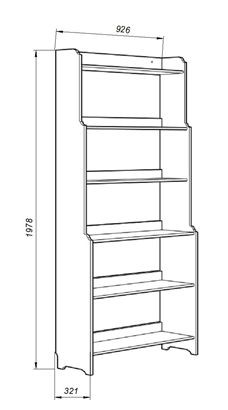 Стеллаж Вествик, массив сосны, цвет белый в Качканаре - kachkanar.mebel24.online | фото 4