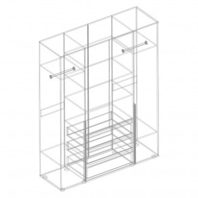 СТИЛ Шкаф 4-ств с 3 ящиками в Качканаре - kachkanar.mebel24.online | фото 2