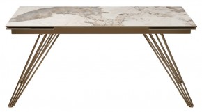 Стол ACERRA NEW 160 GLOSS LUXURY PANDORA SOLID CERAMIC/ каркас цвета шампань, ®DISAUR в Качканаре - kachkanar.mebel24.online | фото 11