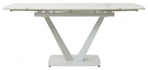 Стол ALATRI 120 GLOSS STATUARIO WHITE SOLID CERAMIC / WHITE, ®DISAUR в Качканаре - kachkanar.mebel24.online | фото 4